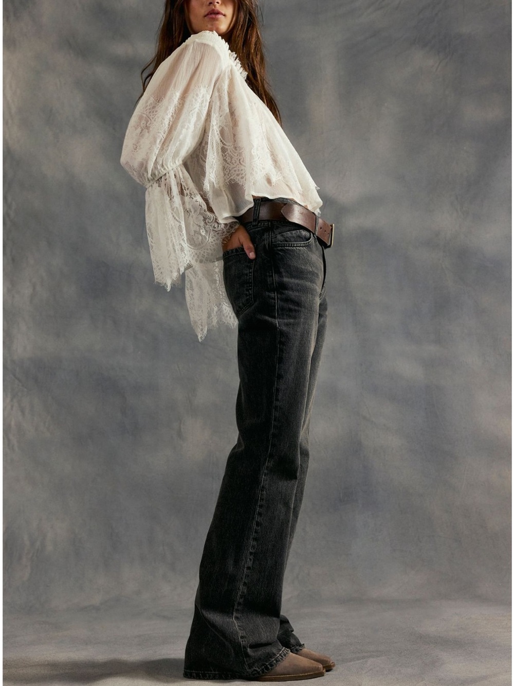 Free People West Coast Relaxed Flare Jeans